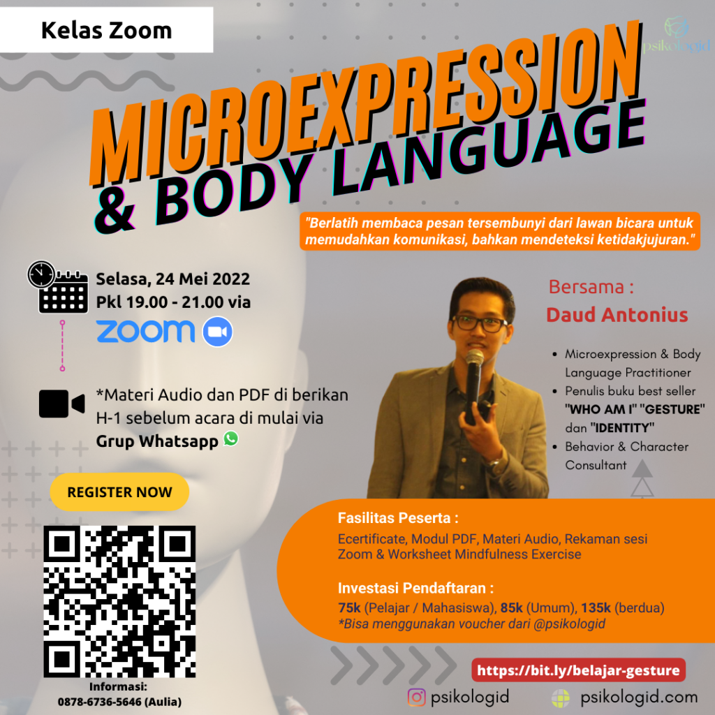 Kelas Zoom Psikologi : Microexpression & Body Language