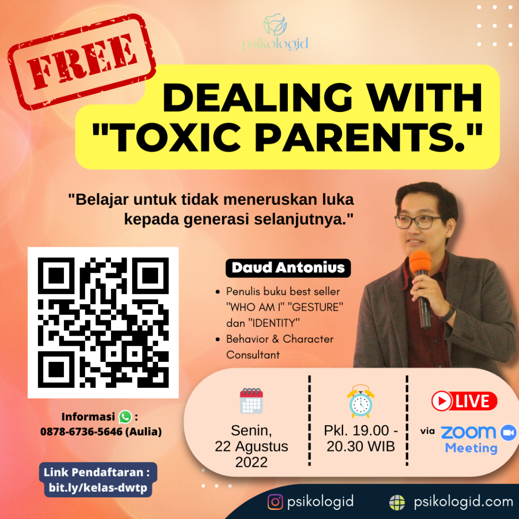 Kelas Zoom (Gratis) : Dealing with Toxic Parents